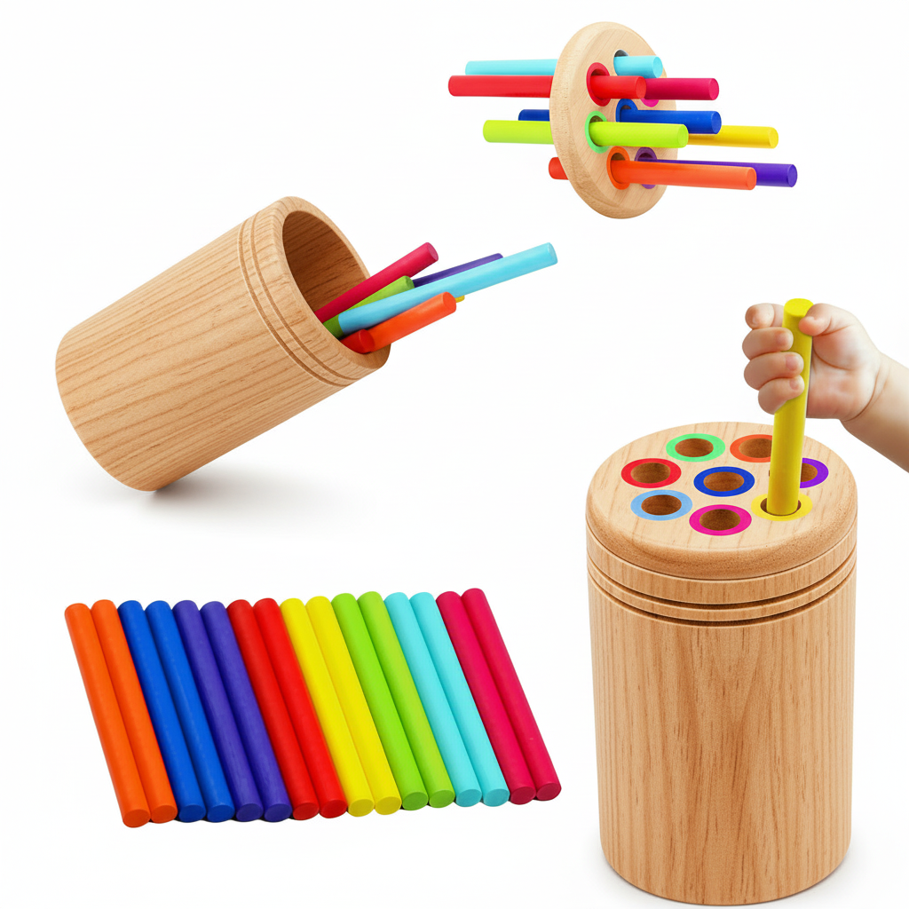 Jouet d'apprentissage en bois (2-5ans)